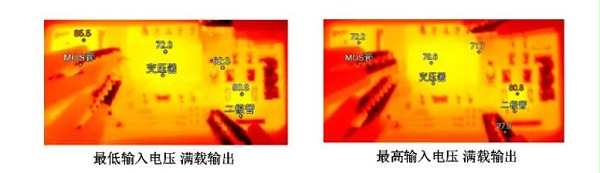 图4 某电源模块常温下的热成像图