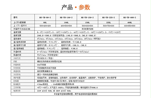 双层高低温试验箱参数