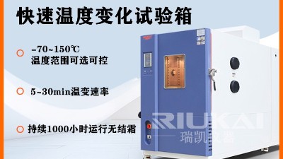 新能源汽车专用快速温变试验箱，瑞凯仪器提供5℃/min~15℃/min温变速率定制，东莞本地服务